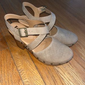 Kork-Ease Taupe Clog Heel